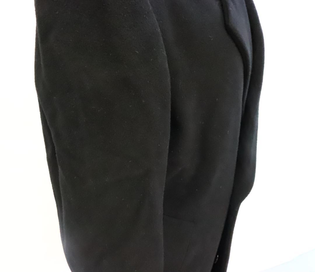 ★バーバリー チェスターコート ウール カシミヤ混 ブラック ダブルコート