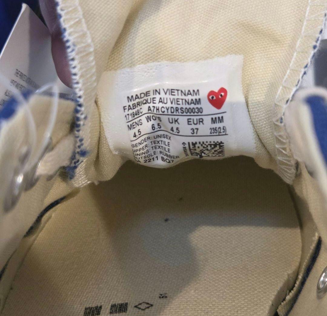 未使用♡コンバース×プレイコムデギャルソン　チャックテイラー　ローカット　ブルー