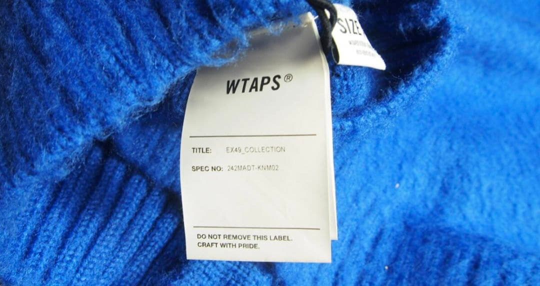 新品 WTAPS カーディガン ブルー　Lサイズ　palmer ダブルタップス