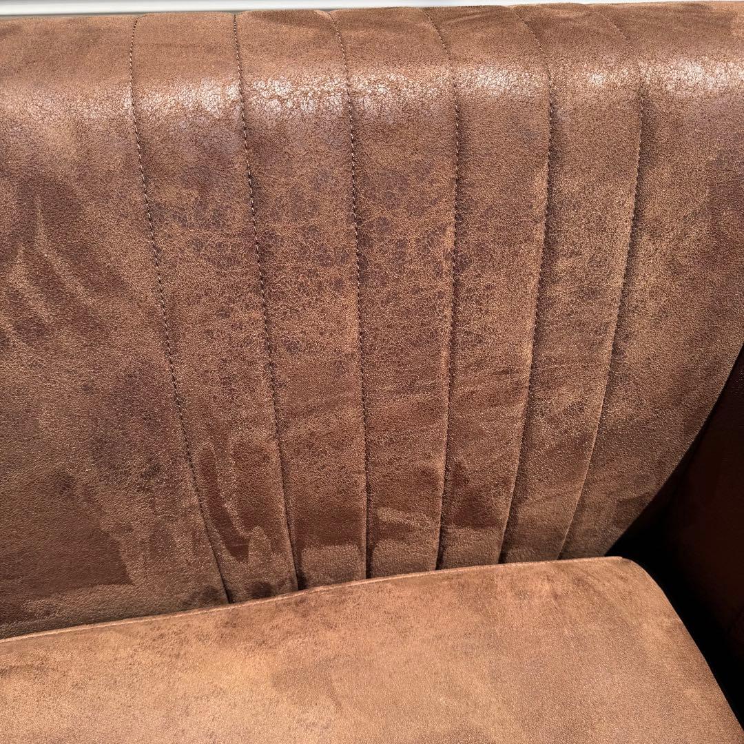 CRASHGATE GRESS SOFA ブラウン 二人掛け 片側アーム付き