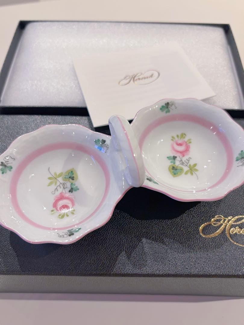 御専用　ヘレンド　新品未使用　ウイーンの薔薇ピンク　 ジャム＆マーマレード