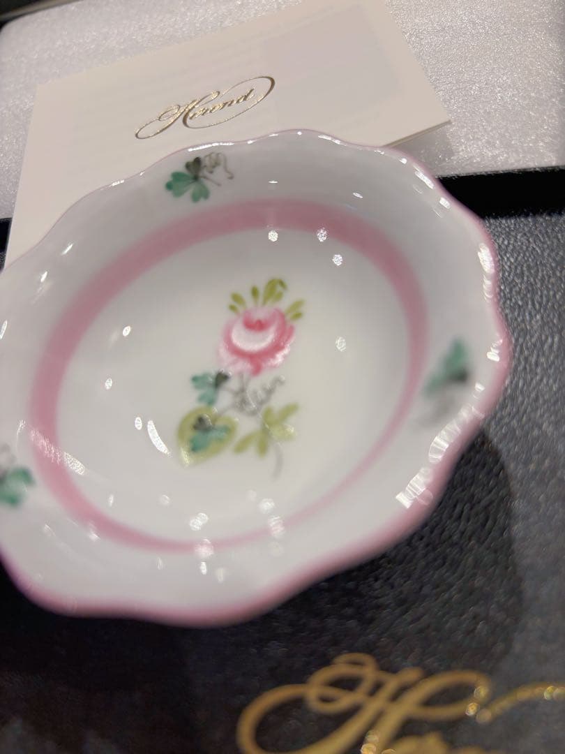 御専用　ヘレンド　新品未使用　ウイーンの薔薇ピンク　 ジャム＆マーマレード