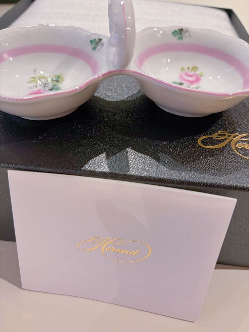 御専用　ヘレンド　新品未使用　ウイーンの薔薇ピンク　 ジャム＆マーマレード