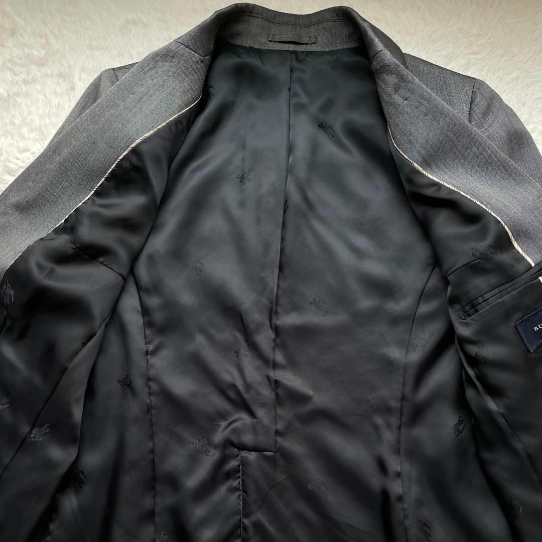 バーバリーロンドン　パンツスーツ　セットアップ　　シルク混　大きめXL