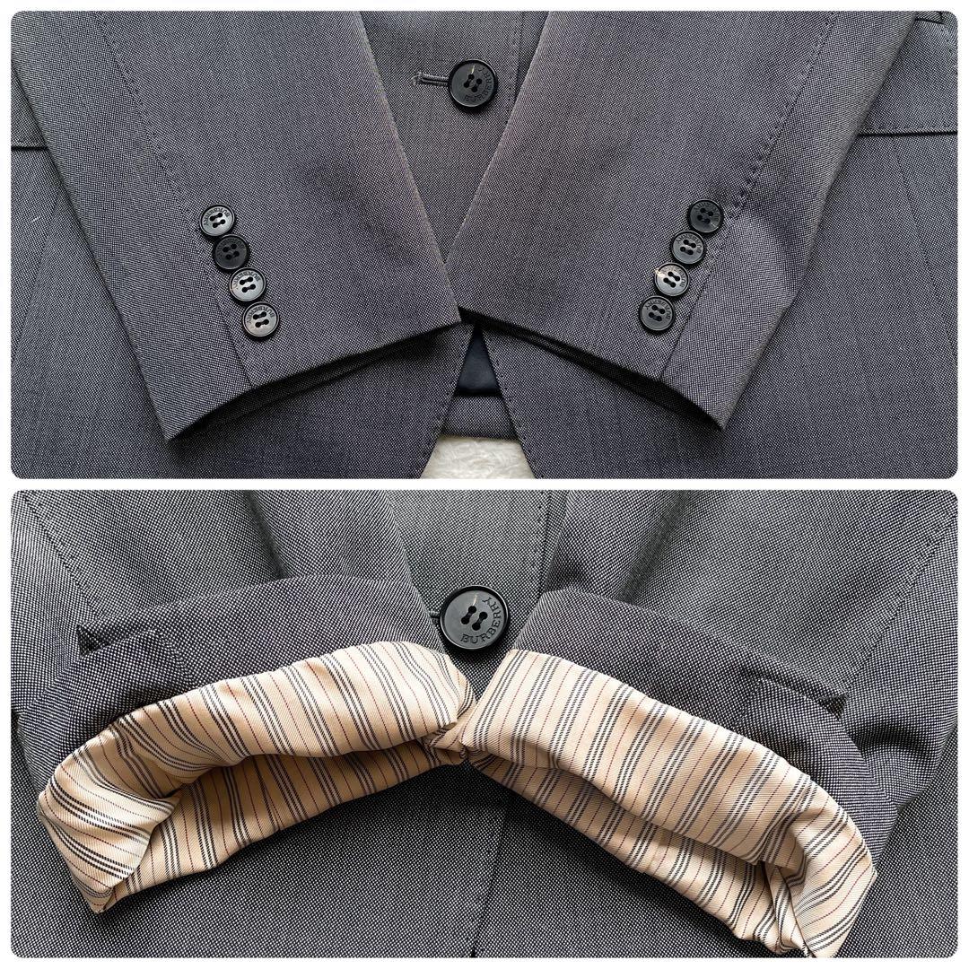 バーバリーロンドン　パンツスーツ　セットアップ　　シルク混　大きめXL