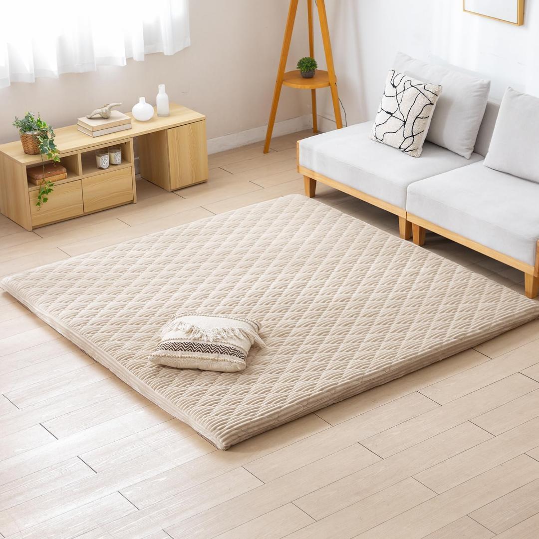 新品未開封 モダンデコ 185×185 超極厚ラグ5cm 高反発 フランネル