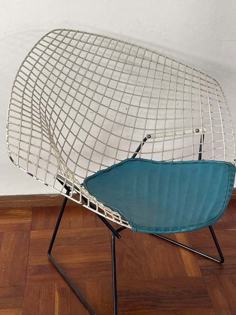 Knoll ヴィンテージ ハリーベルトイア ダイヤモンド チェア シートパット付