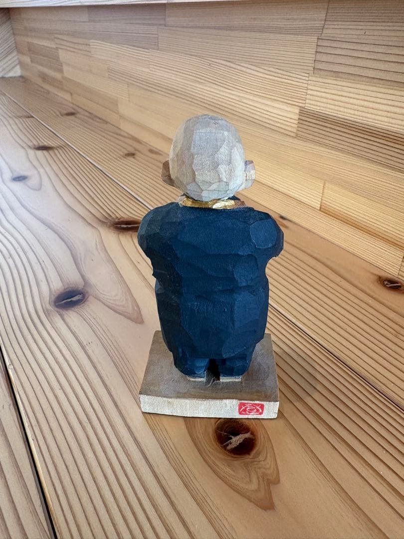 松澤登美雄さん　木彫り　人形　2体セット