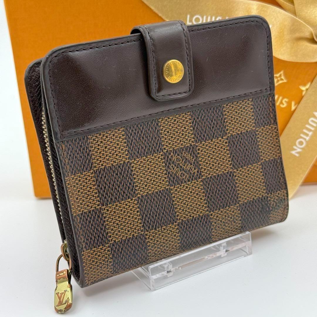 ぽにー様　ルイヴィトン ダミエ コンパクトジップ ラウンドファスナー #230