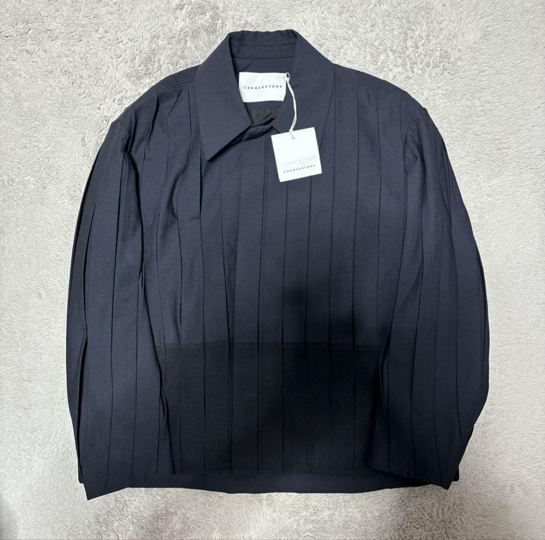 希少46 タグ付きcornerstone 21ss pleats jacket