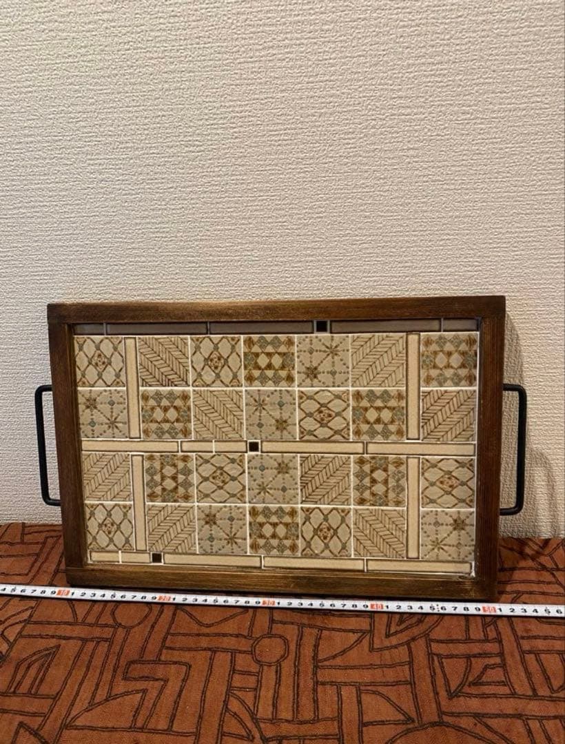 タイルトレー　1枚　 古道具　お盆