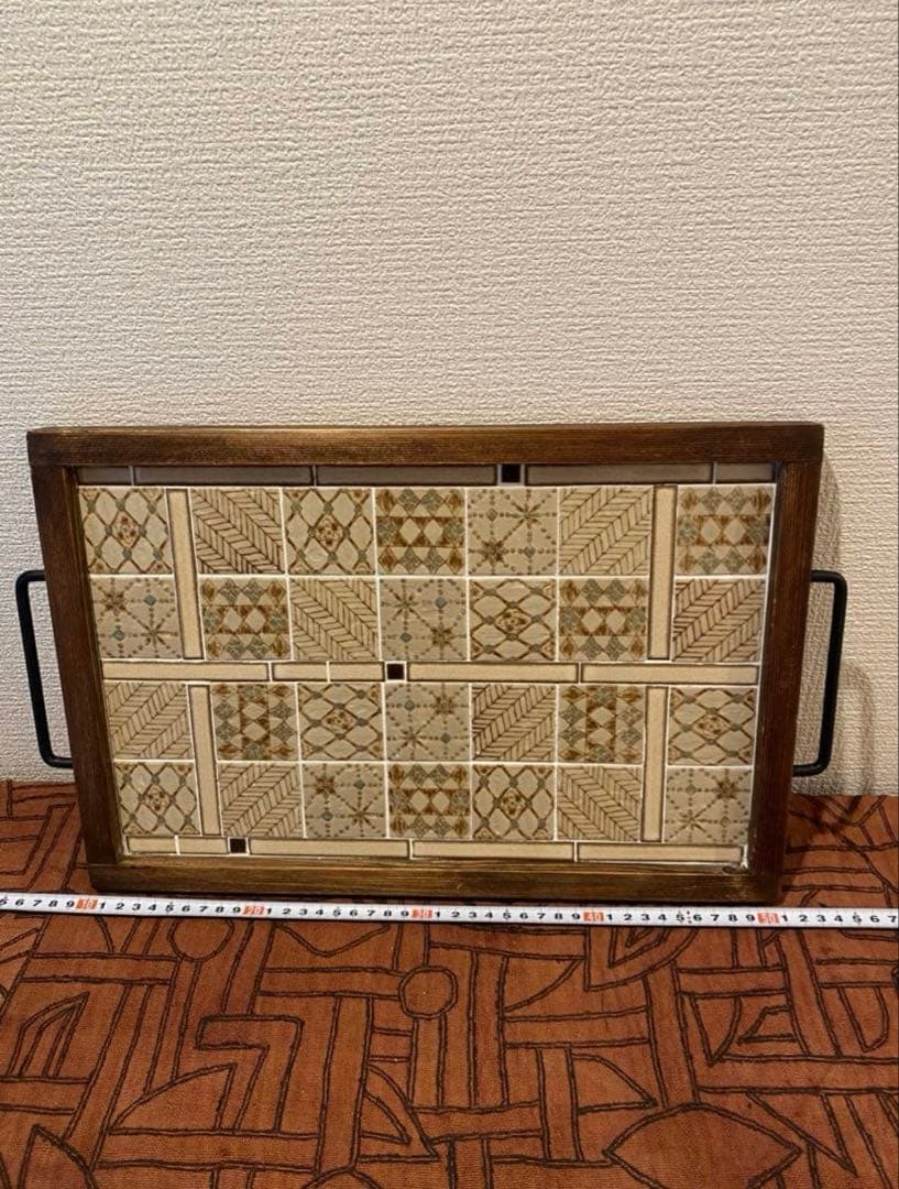 タイルトレー　1枚　 古道具　お盆