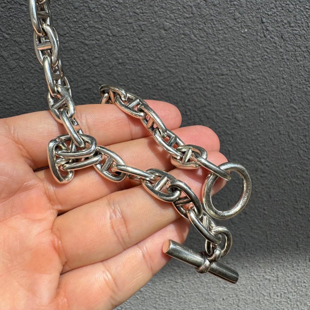 限定入 シルバー925 アンカーチェーン ネックレス シェーヌダンクル MM