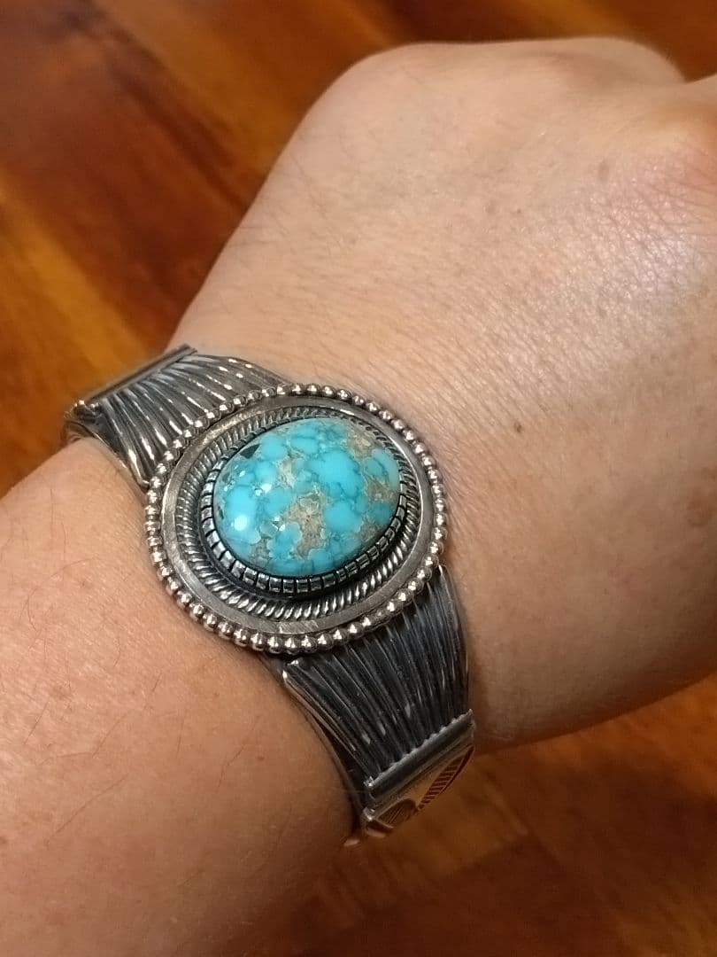 インディアンジュエリー、ターコイズバングル、レオンマルチネス