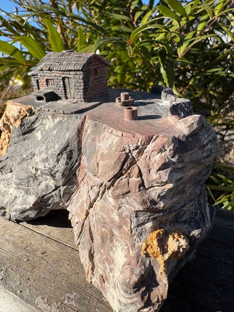 ❤️可愛い　景石　霊璧石　1.1kg ✳手彫り 細工　 水槽　天然石　カービング