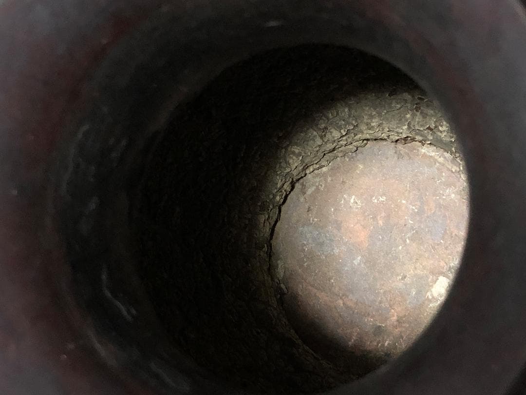 【 唐銅双耳壺 】 花入/花生 清朝初期 中国古玩