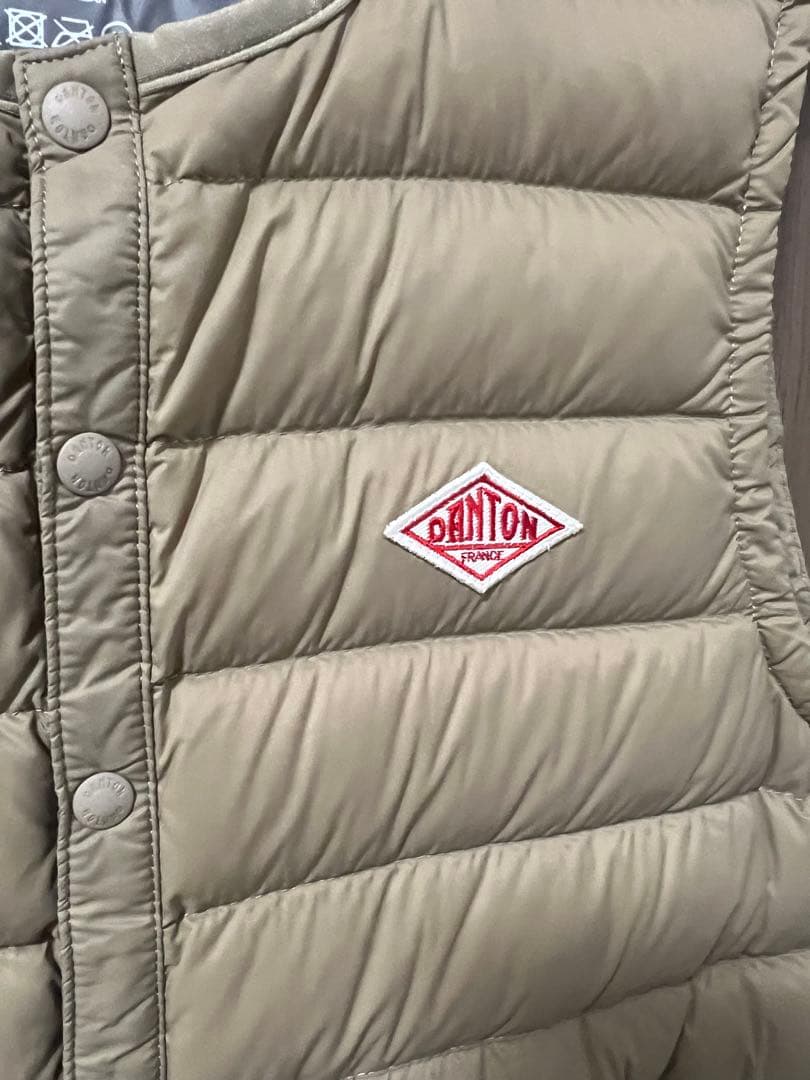 DANTON インナーダウンベスト 36 ベージュ