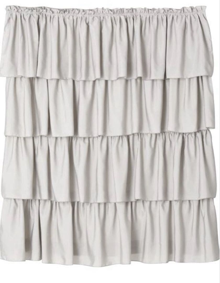 【値下げ】Francfranc サテンフリルドレープカーテングレー ※2枚