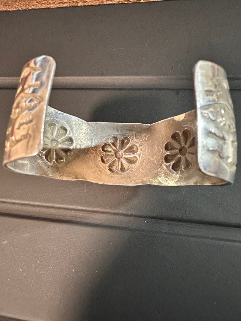 【J刻印】NAVAJO シルバー スタンプワーク バングル ブレスレット