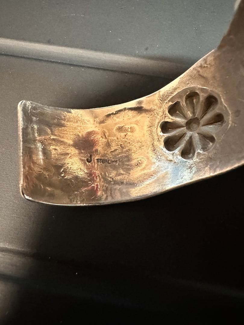 【J刻印】NAVAJO シルバー スタンプワーク バングル ブレスレット