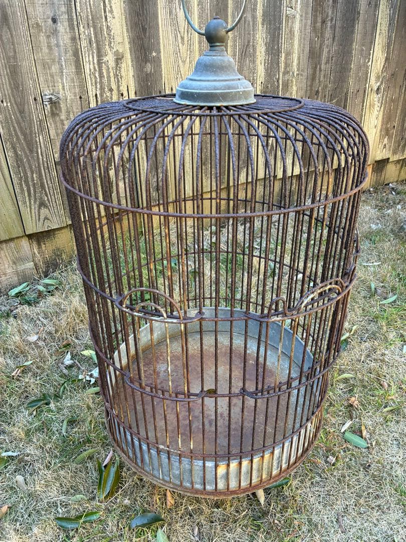 インダストリアル　ヴィンテージ　シャビー　鳥籠　鳥カゴ　店舗什器　アイアン　鉄