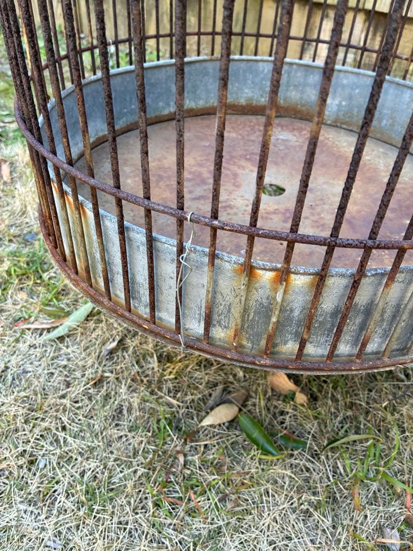 インダストリアル　ヴィンテージ　シャビー　鳥籠　鳥カゴ　店舗什器　アイアン　鉄