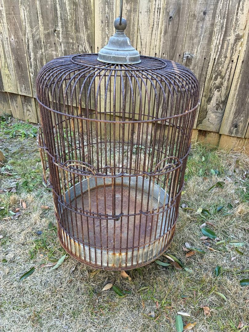インダストリアル　ヴィンテージ　シャビー　鳥籠　鳥カゴ　店舗什器　アイアン　鉄