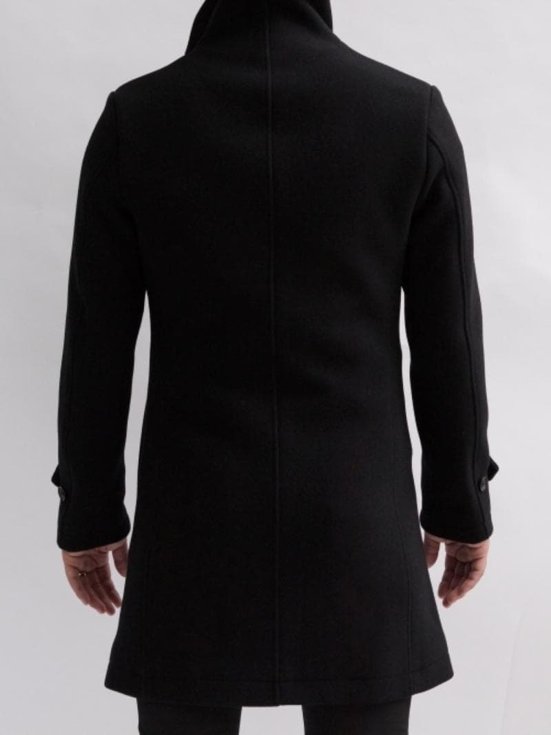 美品☆ジュンハシモト　super100’sウール　スタンドカラーコート　サイズ２