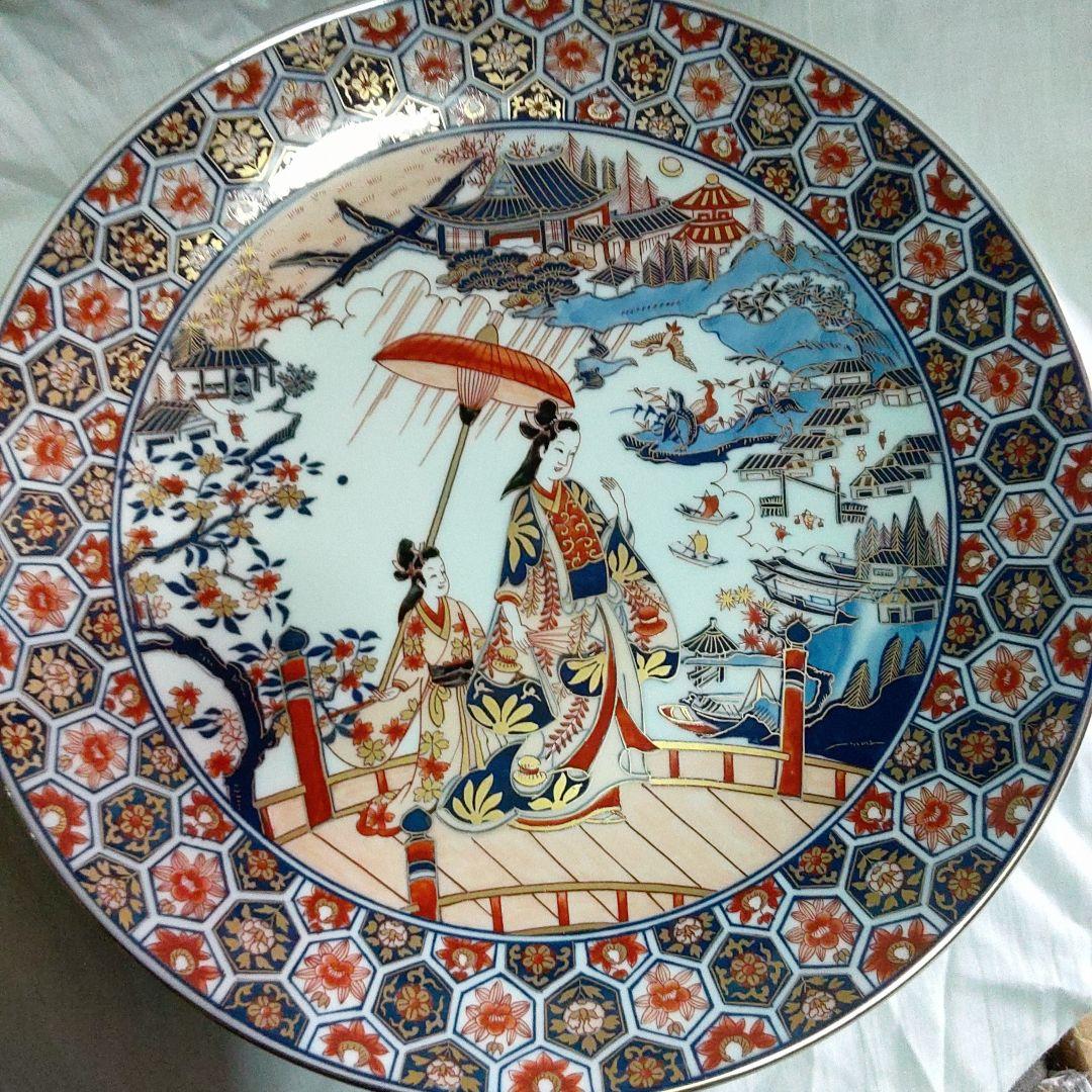 有田焼　色絵錦(金蘭)飾皿