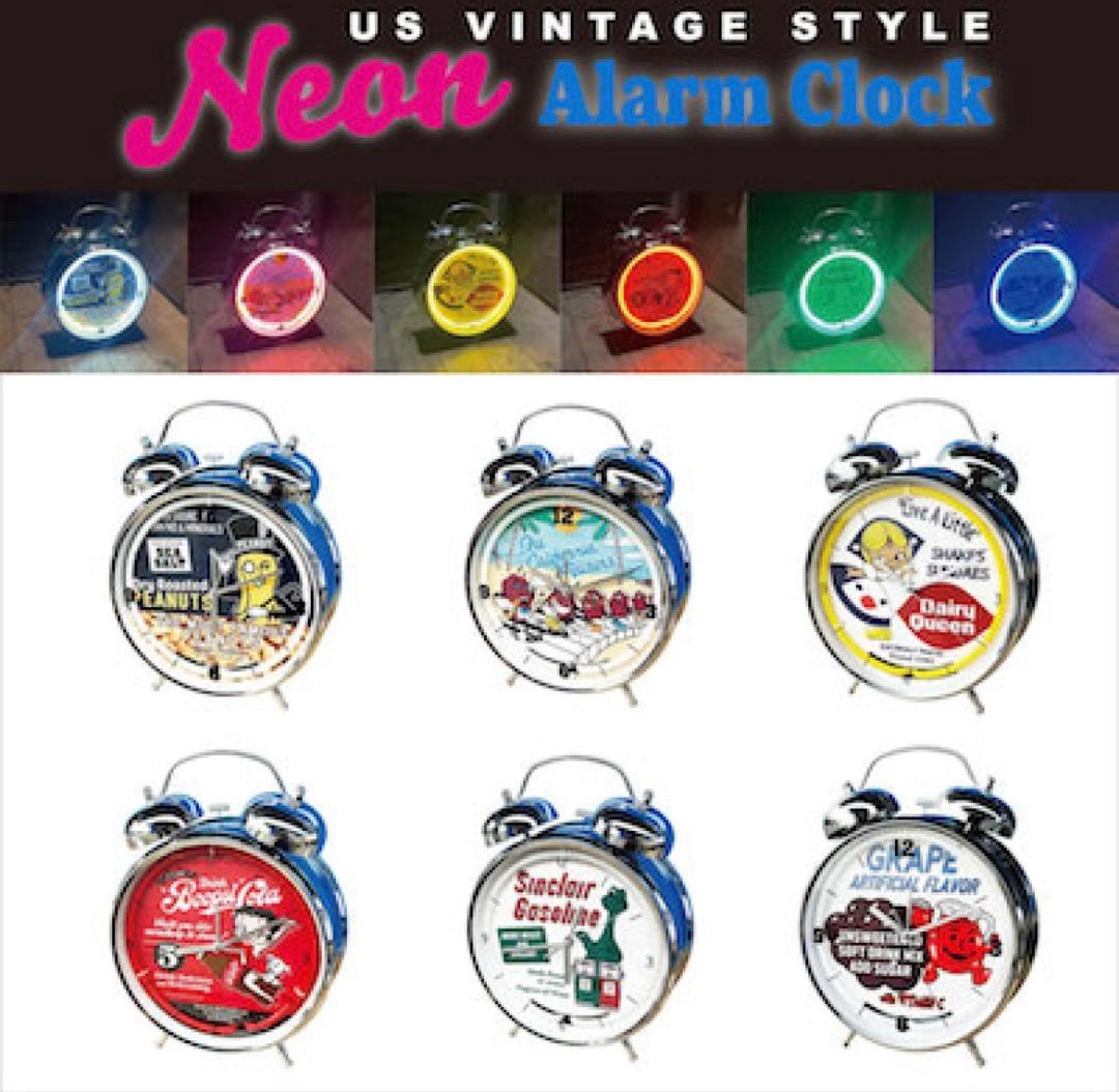 ネオン管 目覚まし時計 ネオンアラームクロック デイリークイーンse0832