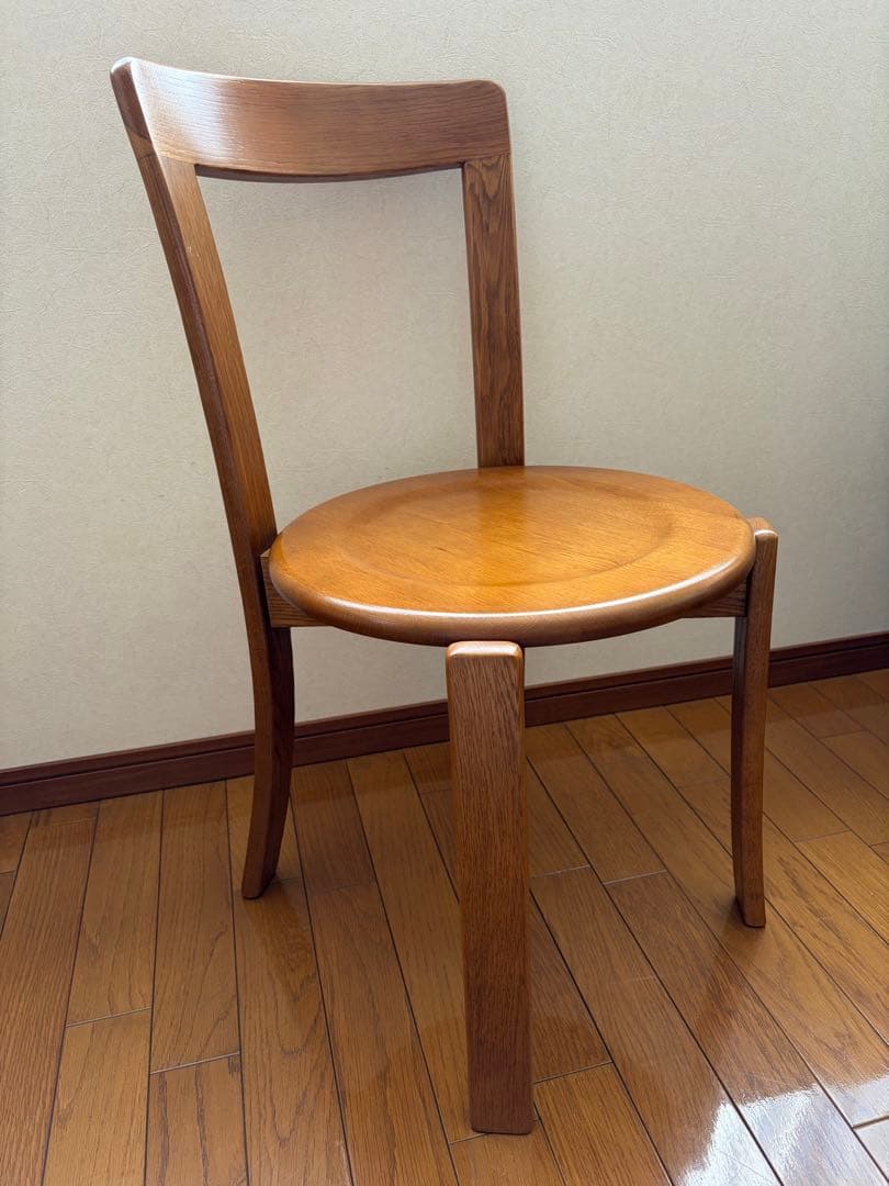 浜本工芸　ダイニングチェア 無垢材　２脚セット　スタッキング可