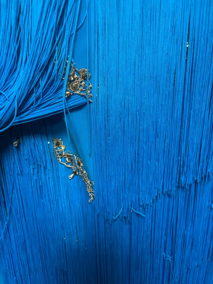 美品タカダンス　社交ダンスドレス　ラテン　フリンジ