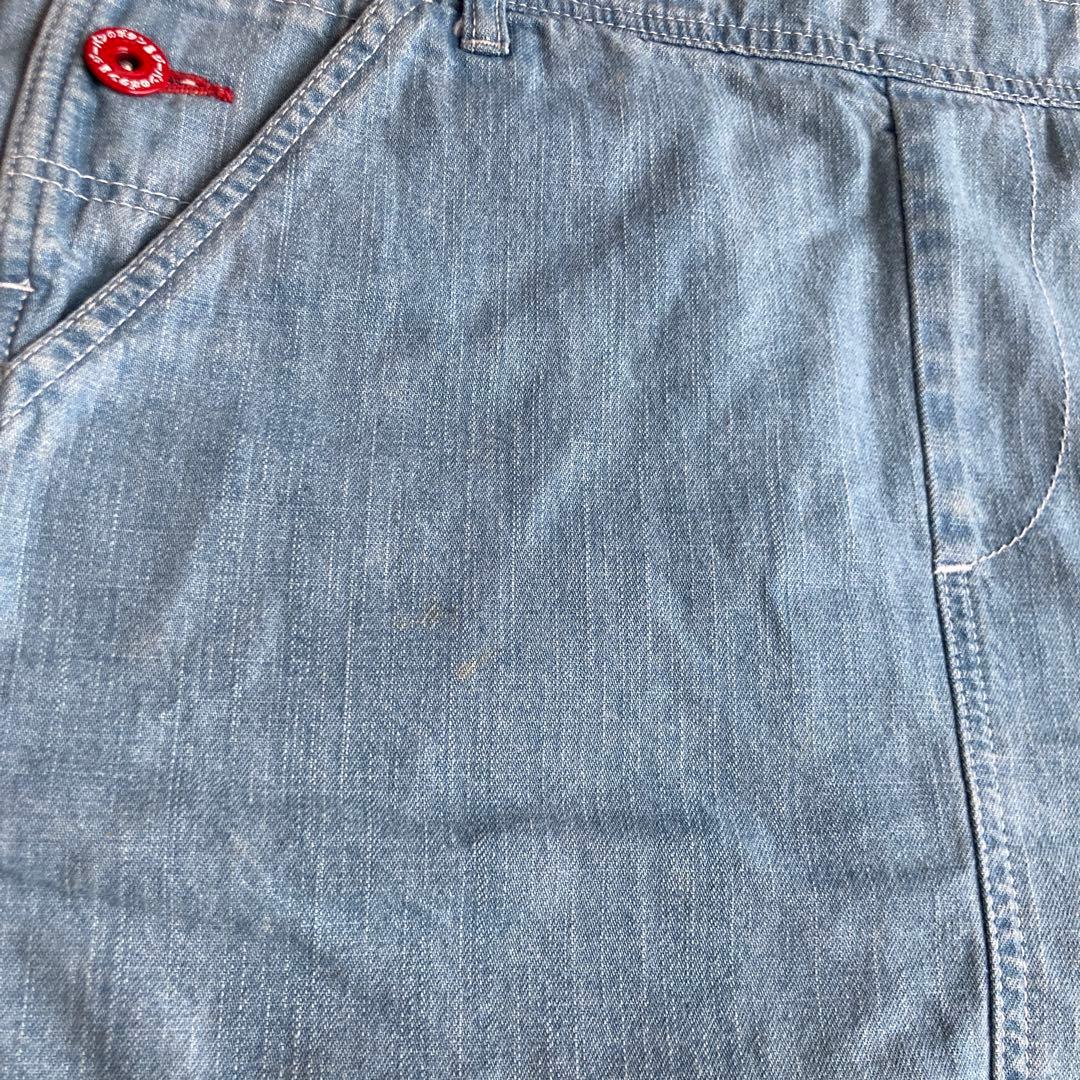 【パピコ】CUNE デニム　サロペット　スカート　ジャンバースカートS