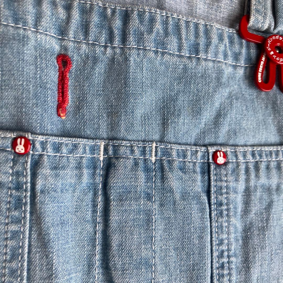 【パピコ】CUNE デニム　サロペット　スカート　ジャンバースカートS