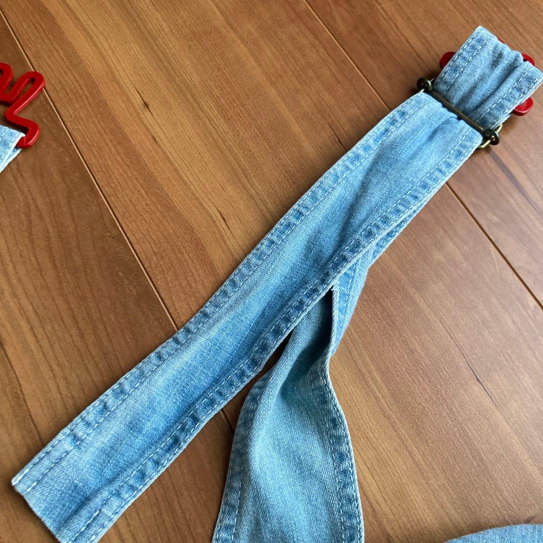 【パピコ】CUNE デニム　サロペット　スカート　ジャンバースカートS