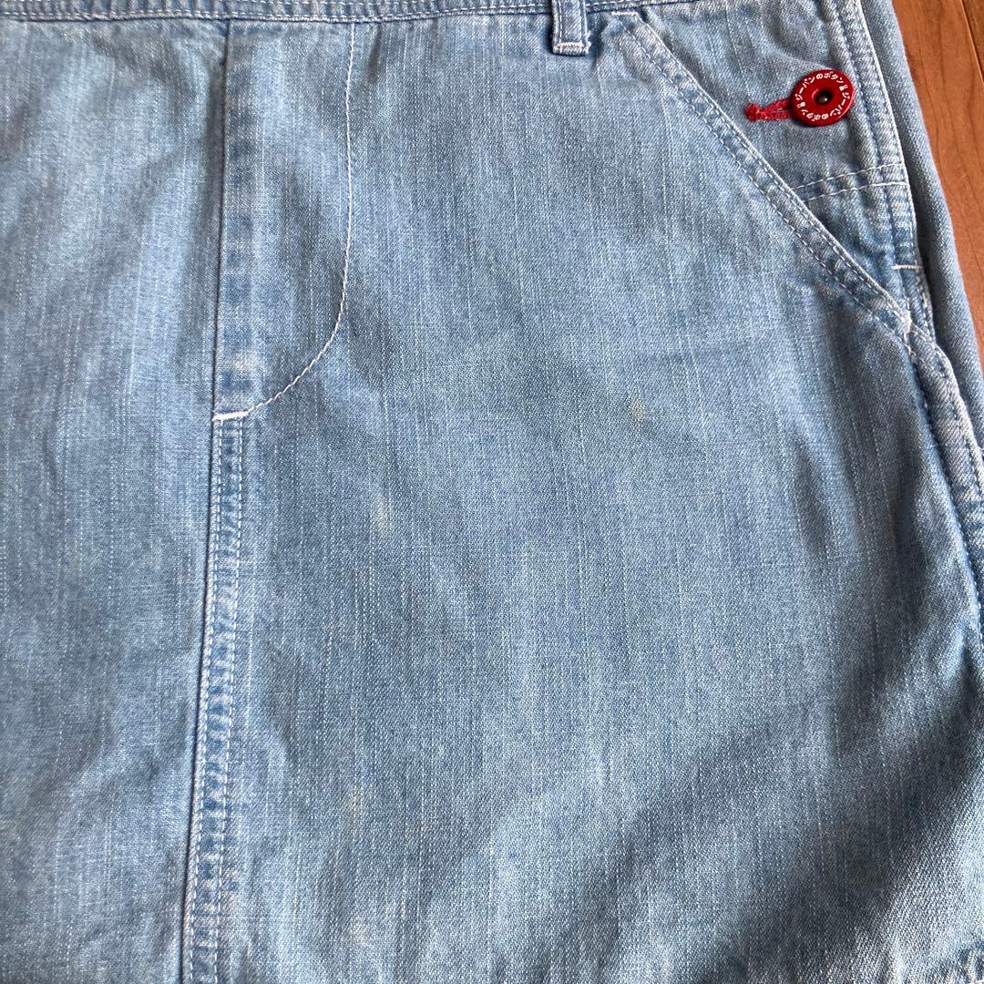 【パピコ】CUNE デニム　サロペット　スカート　ジャンバースカートS