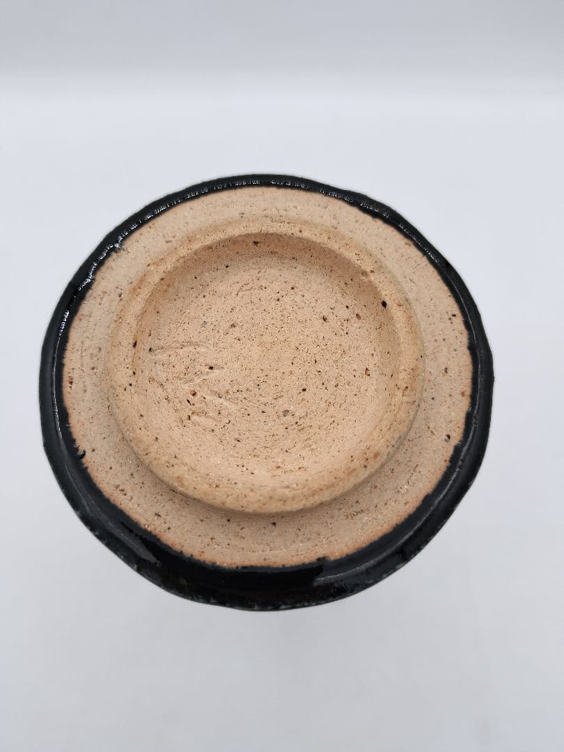 c607 花入 会寧窯変 面取 志堂 朴富元 木箱 茶道具 古物