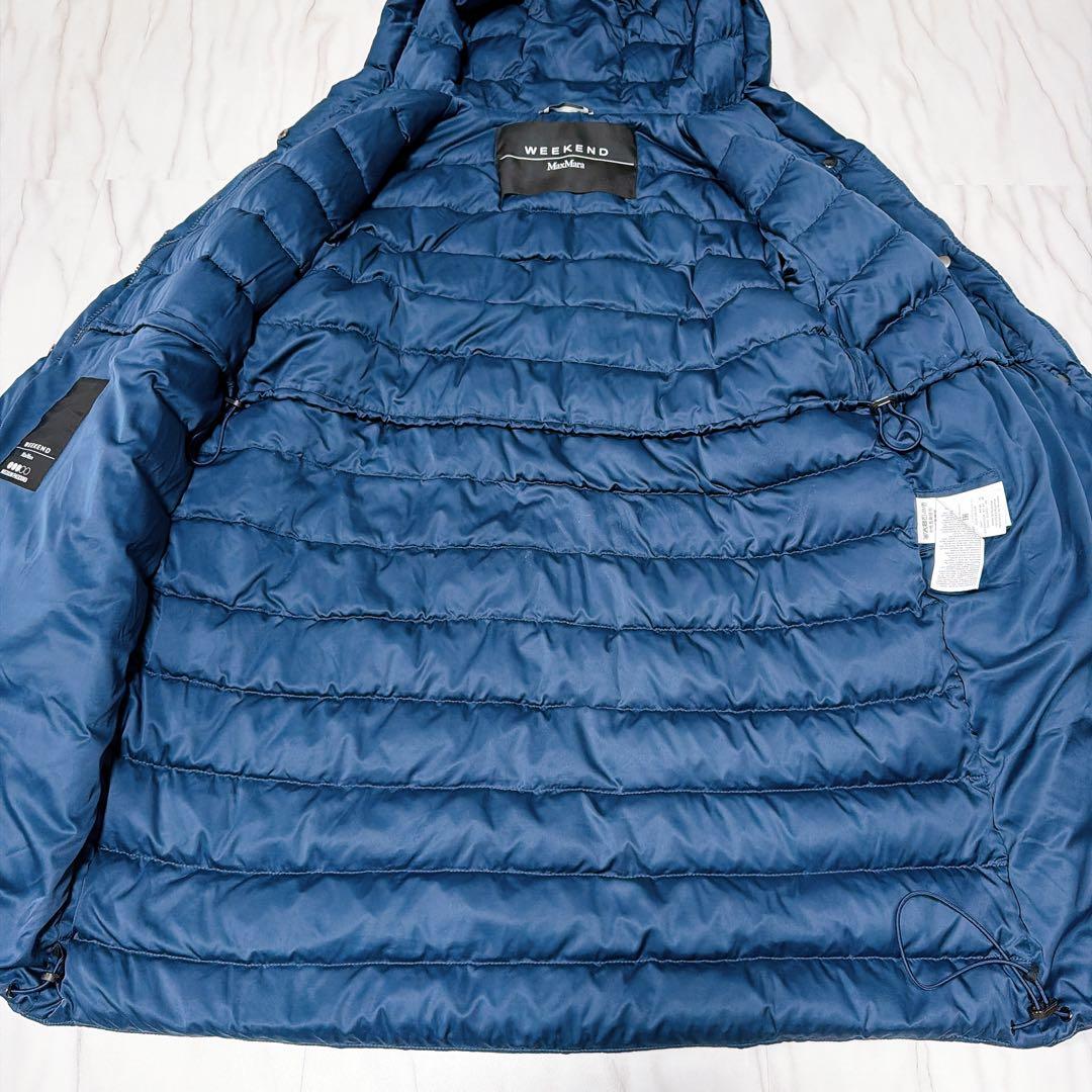 WEEKEND MaxMara ダウンコート 中綿 フーディ ネイビー 38