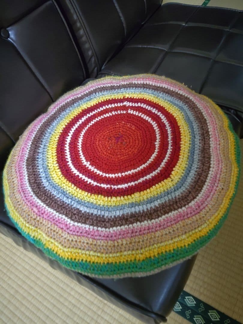 ミッドセンチュリーカラフル 丸い座布団 クッション