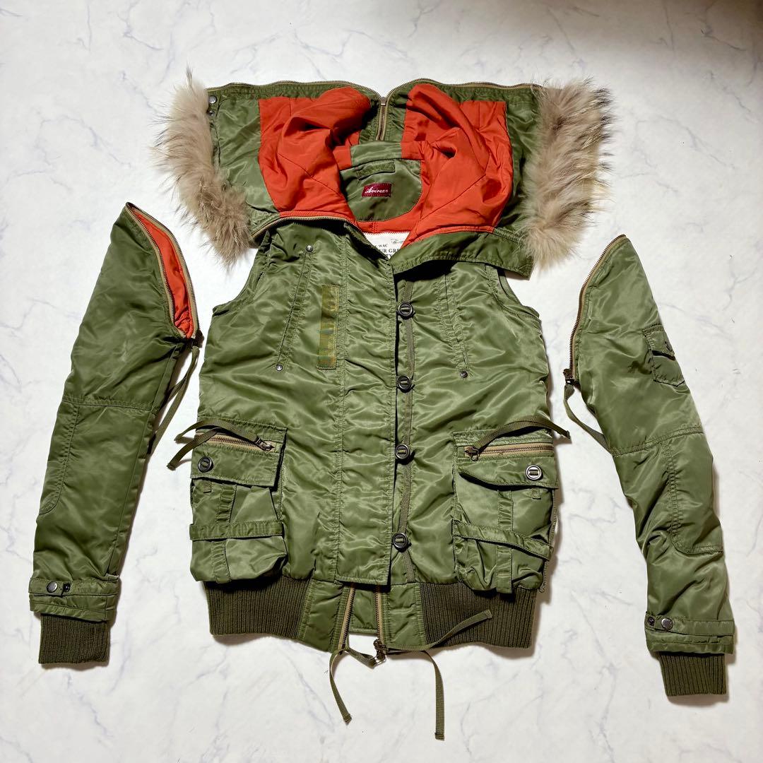 に*こ様 美品✨AVIREX N-2B フライトジャケット ベスト カーキ M