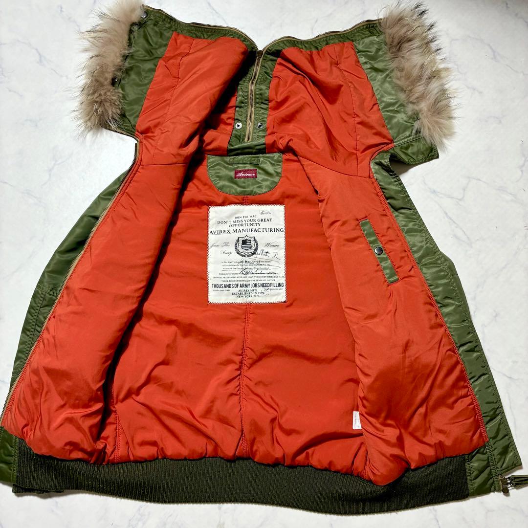 に*こ様 美品✨AVIREX N-2B フライトジャケット ベスト カーキ M