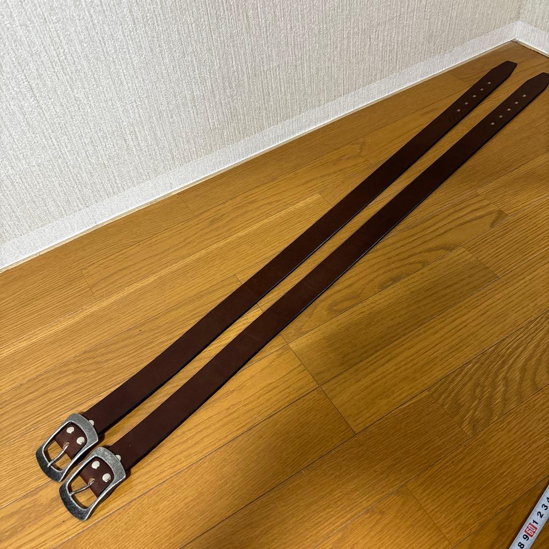 本革ギャリソンベルト　革厚め　UKサドルレザー　37インチ 2本組