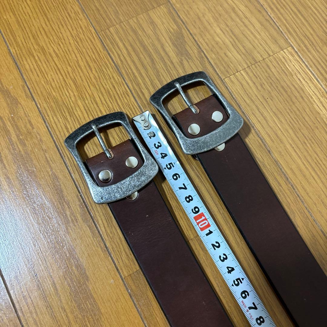 本革ギャリソンベルト　革厚め　UKサドルレザー　37インチ 2本組