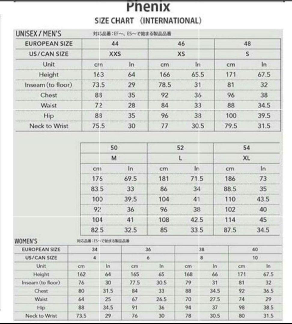 e42 フェニックス Phenix 最高級 レディーススキーウェア 上下セット