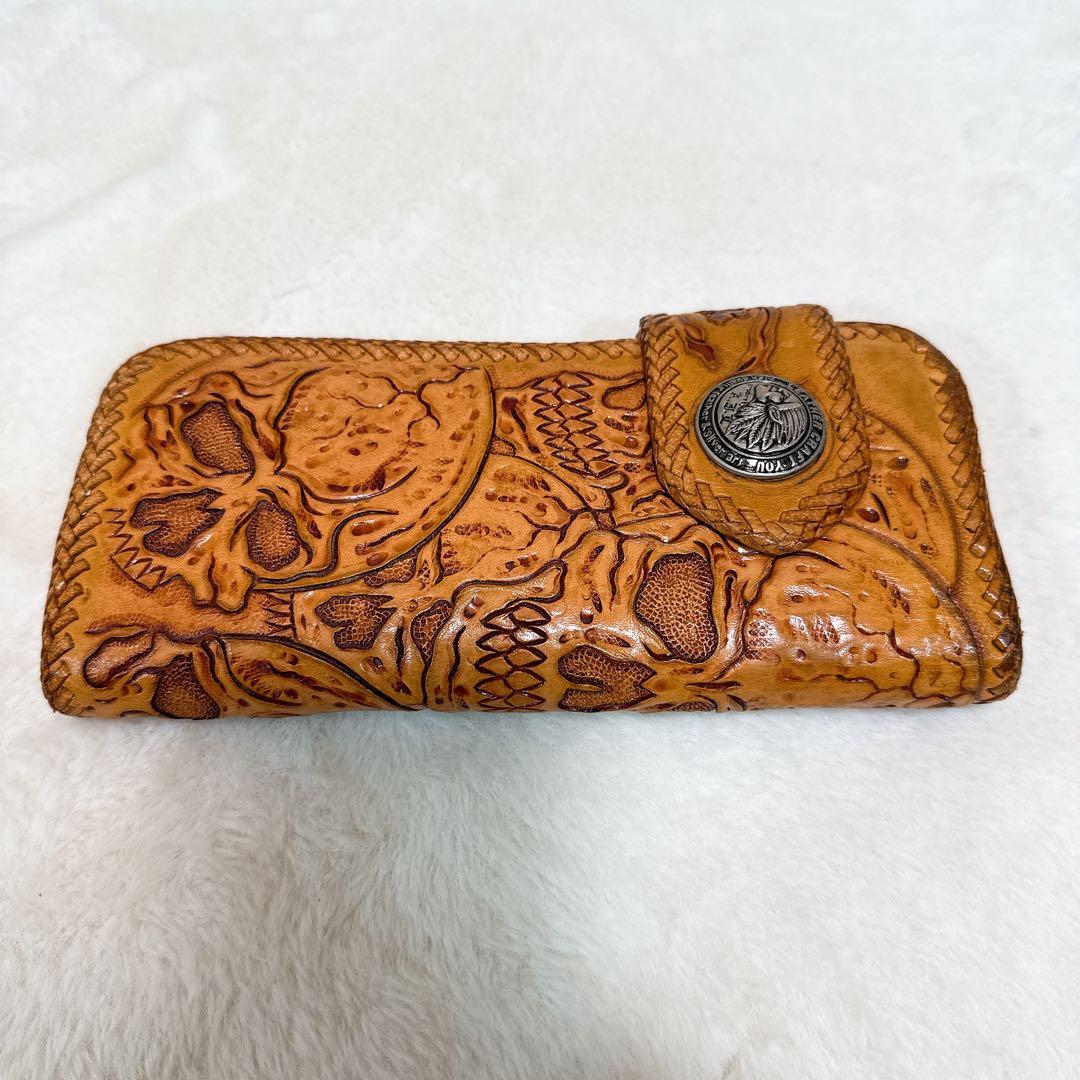 Leather Craft You バイカーズウォレット ロープ付き ターコイズ