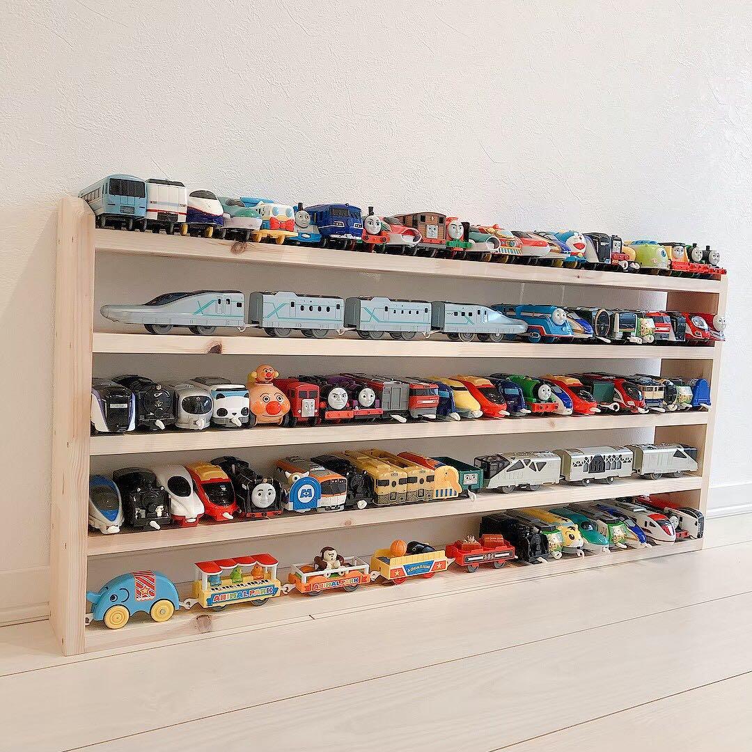 ＊大容量＊100台以上収納！プラレール収納棚/トミカ収納棚/