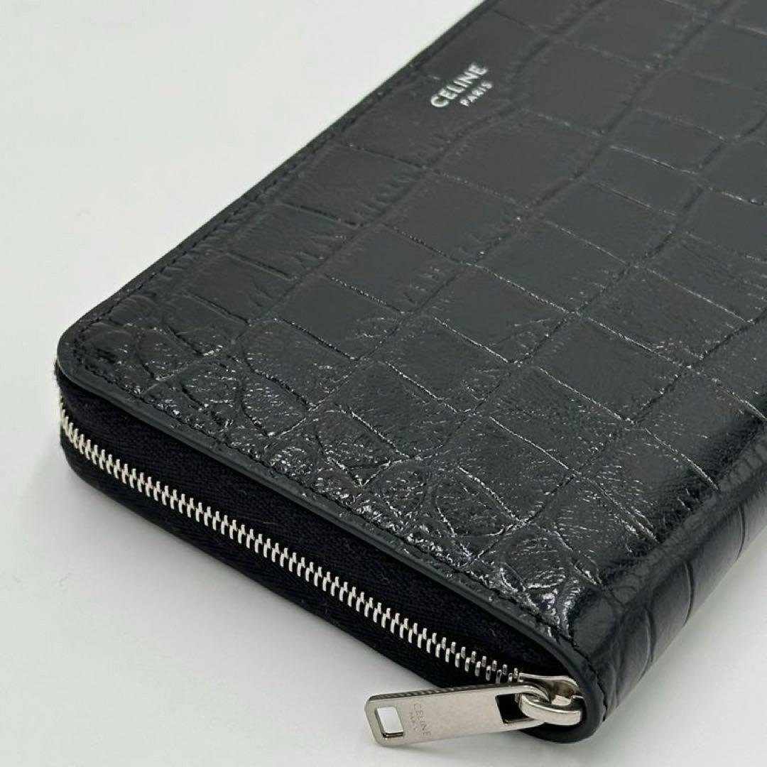 【正規店購入・付属品完備】CELINE セリーヌクロコ型押し 長財布 未使用品