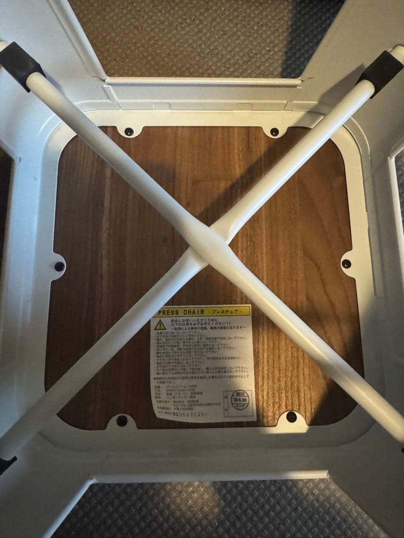 6脚在庫　ハイスツール(座面木製ウッド)ホワイトブレス　スツール/高さ760