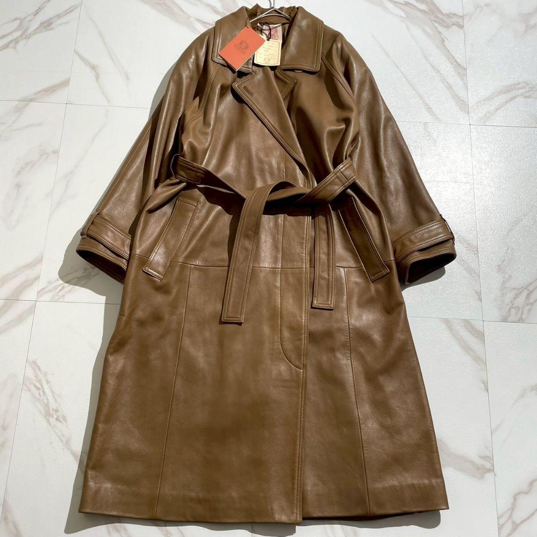 タグ付き極美品！ LOEWE ロエベ 極上ラムレザー ロングコート 38 L