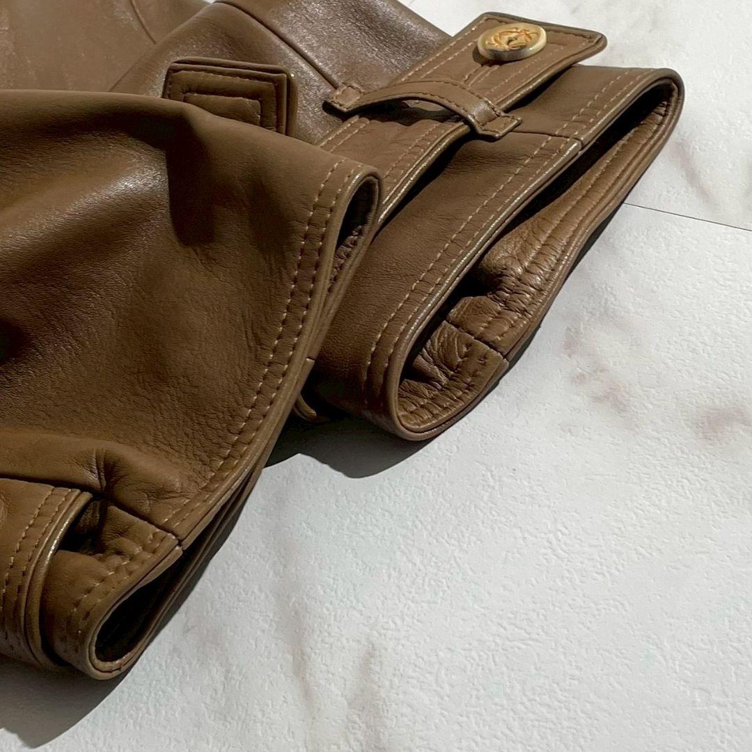 タグ付き極美品！ LOEWE ロエベ 極上ラムレザー ロングコート 38 L